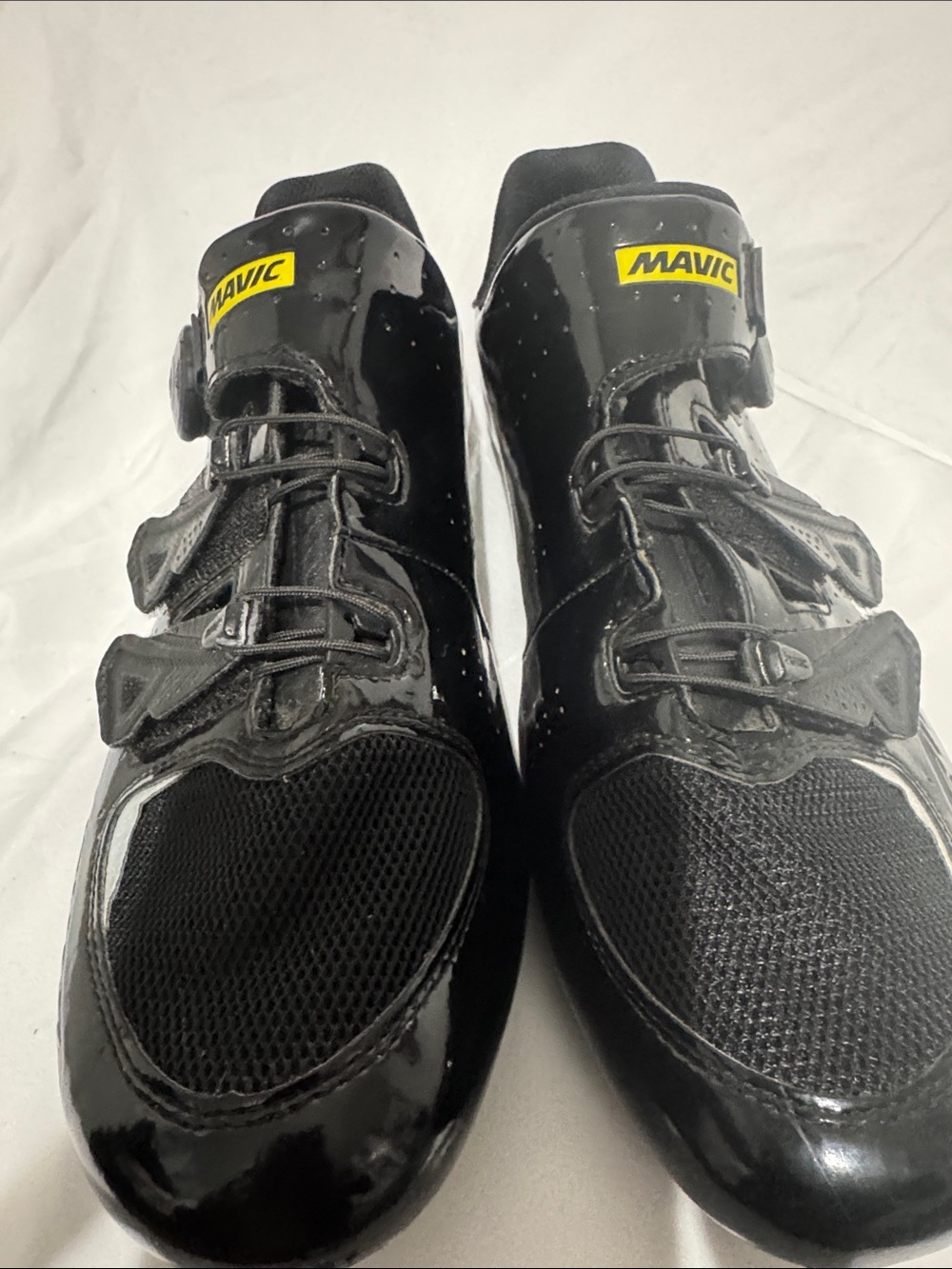 Mavi Black Cycling Shoe with Yellow Mavic Logo Men size 11.5, women 12.5